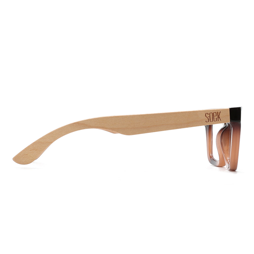 SYDNEY COASTAL CARAMEL l Wooden Magnifying Reader - Soek Fashion Eyewear Australia