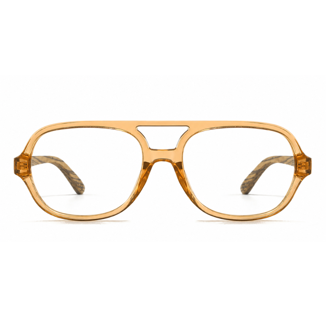 Prescription Frame l BILLY CLEAR BROWN by SOEK Sustainable Eyewear