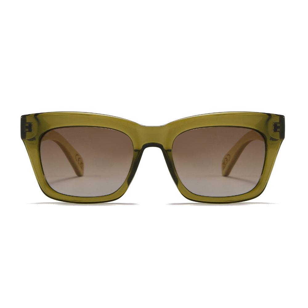 MORGAN MOSS l Khaki Green Sunglasses l Polarised Lens - Soek Fashion Eyewear Australia