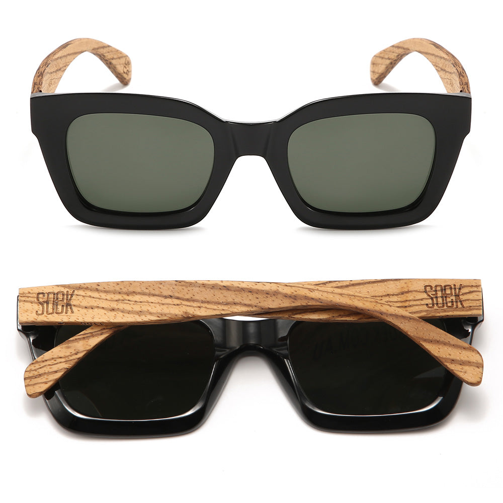 ZAHRA MIDNIGHT l Khaki Polarised Lens l Walnut Arms