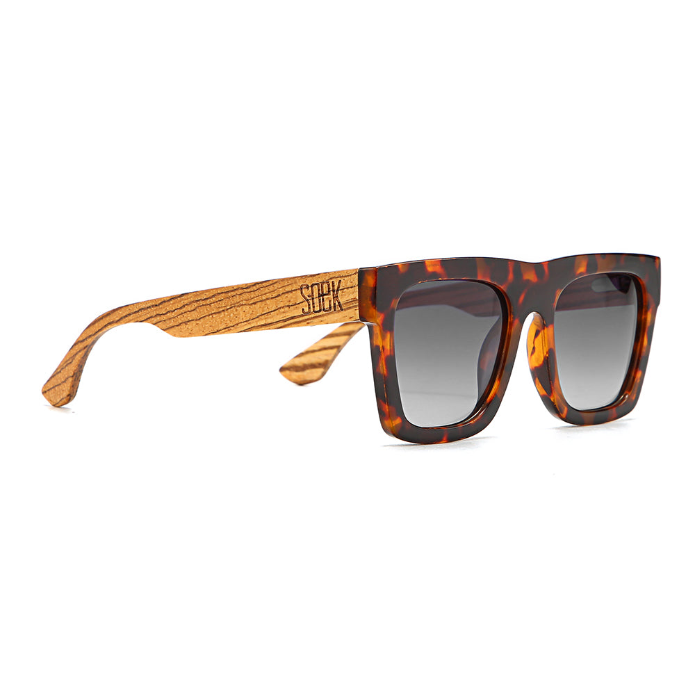 ROCCO TORT l Black Polarised Lens l Walnut Arms - Soek Fashion Eyewear Australia