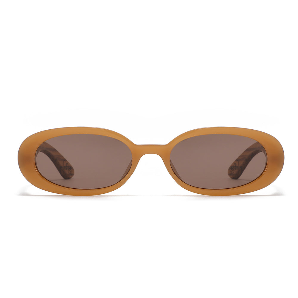 Days in the Sun TOFFEE l Brown Polarised Lens l Walnut Arms - Soek Fashion Eyewear Australia