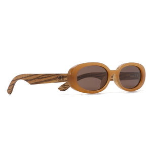 Days in the Sun TOFFEE l Brown Polarised Lens l Walnut Arms - Soek Fashion Eyewear Australia