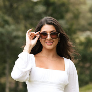 CLEO BLOOM l Rose Gold Metal l Polarised Lenses - Soek Fashion Eyewear Australia