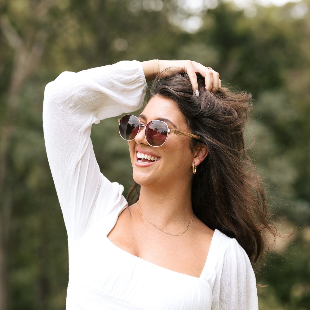 CLEO BLOOM l Rose Gold Metal l Polarised Lenses - Soek Fashion Eyewear Australia