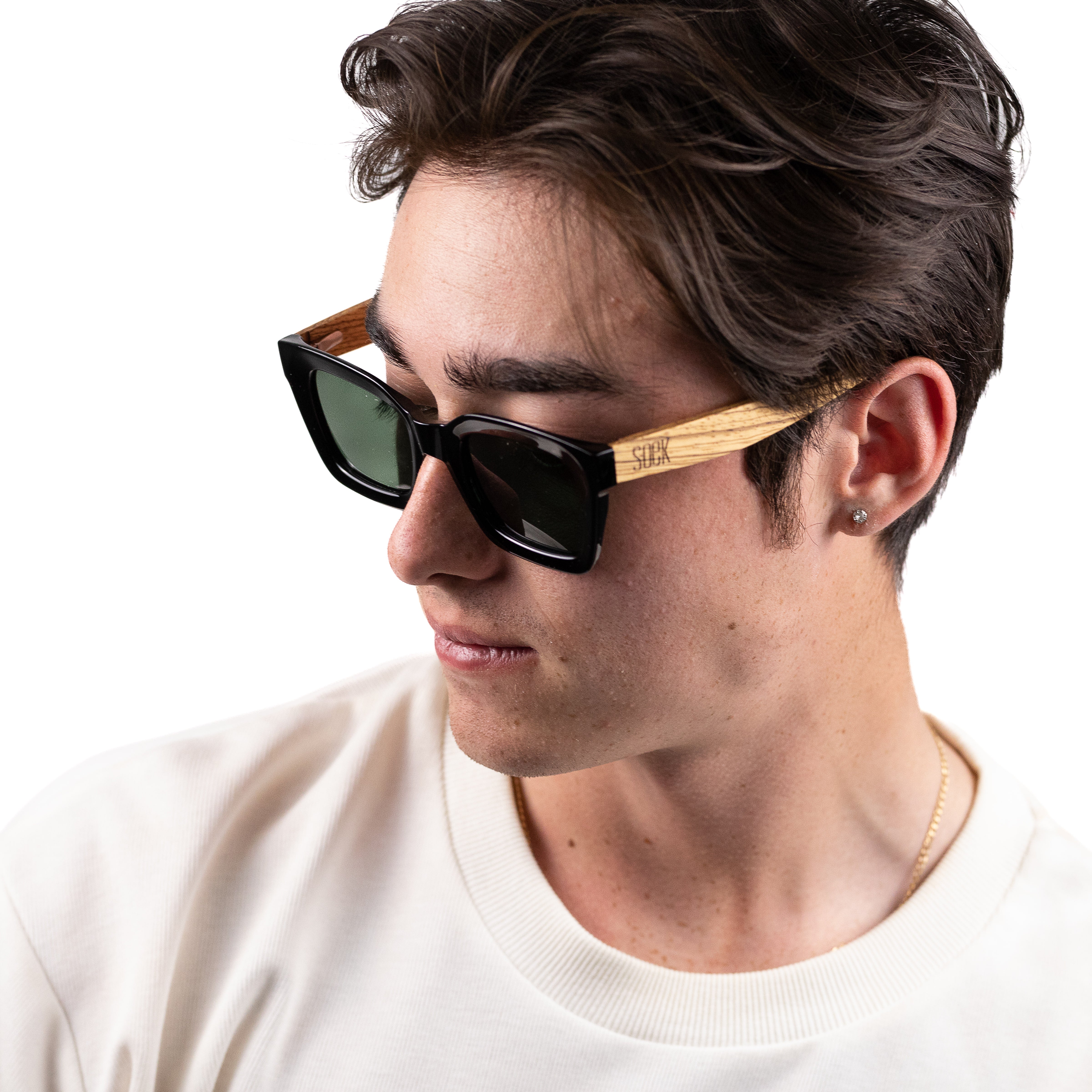 ZAHRA MIDNIGHT l Khaki Polarised Lens l Walnut Arms