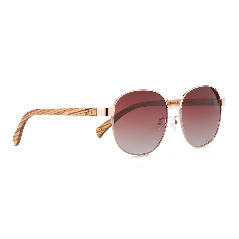 CLEO BLOOM l Rose Gold Metal l Polarised Lenses - Soek Fashion Eyewear Australia