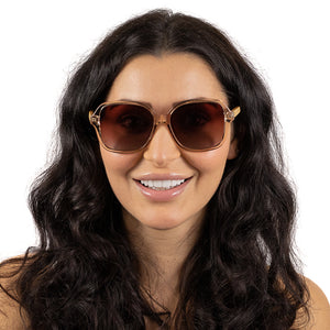 SCARLETT CHAMPAGNE Brown Gradient Lens l Maple Arms - Soek Fashion Eyewear Australia