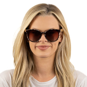 BELLA IVORY TORTOISE l Black Graduated Lens l Walnut Arms - Soek Fashion Eyewear Australia