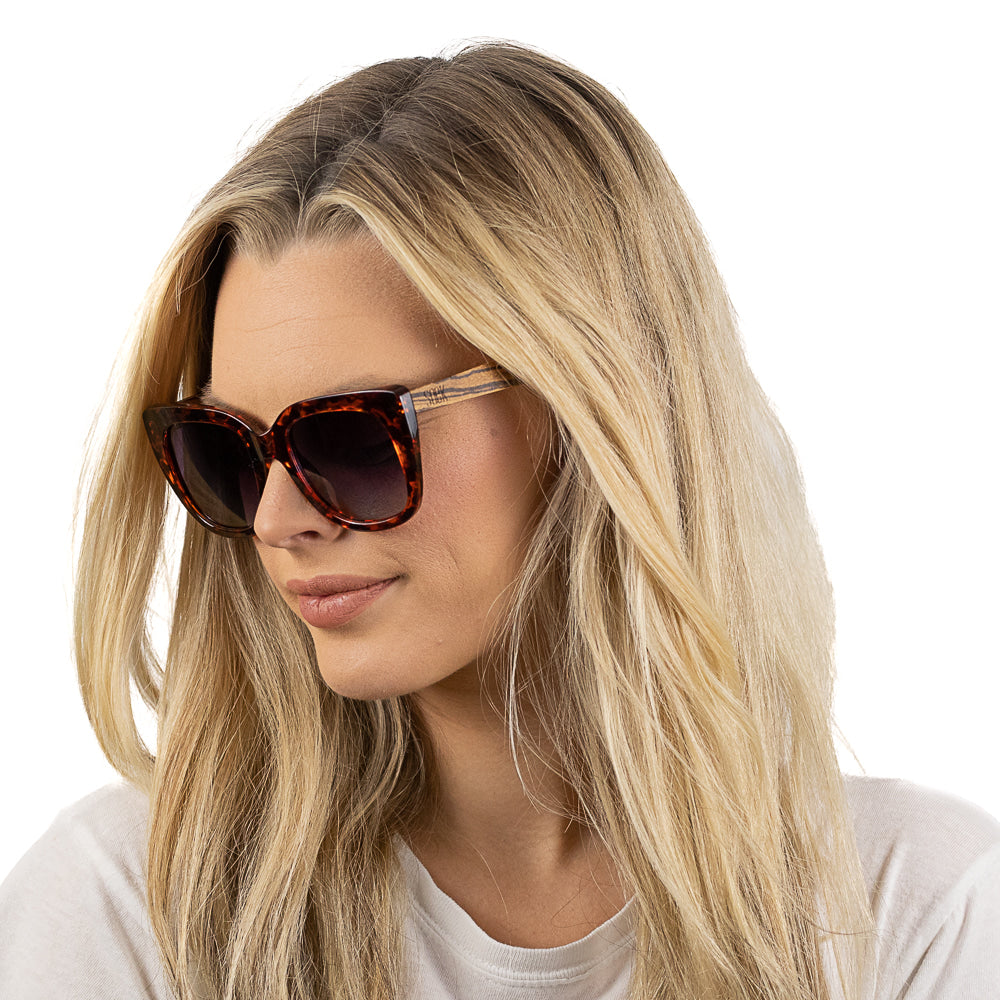 RIVIERA TORTOISE  Black Graduated Lens l Walnut Arms - Soek Fashion Eyewear Australia