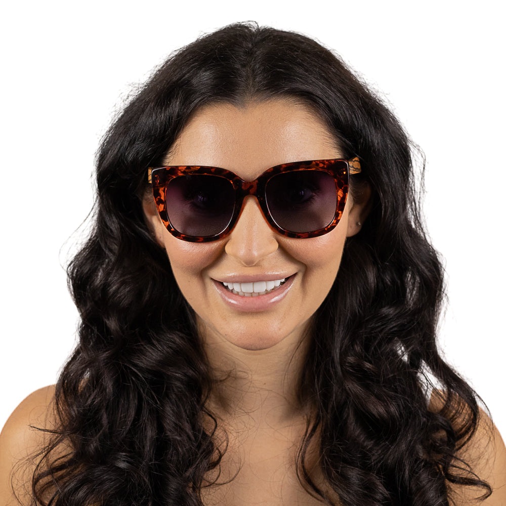 RIVIERA TORTOISE  Black Graduated Lens l Walnut Arms - Soek Fashion Eyewear Australia