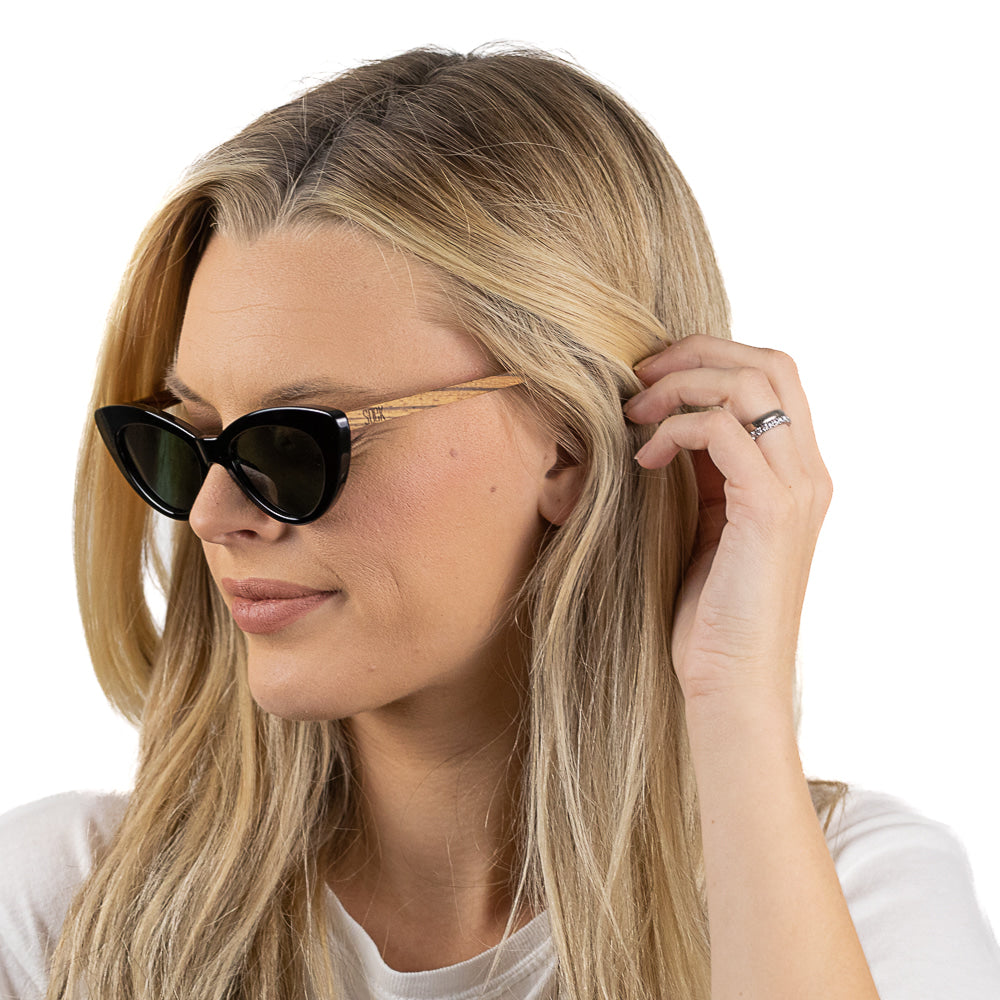 SAVANNAH MIDNIGHT l Black Sunglasses l Polarised Lens - Soek Fashion Eyewear Australia
