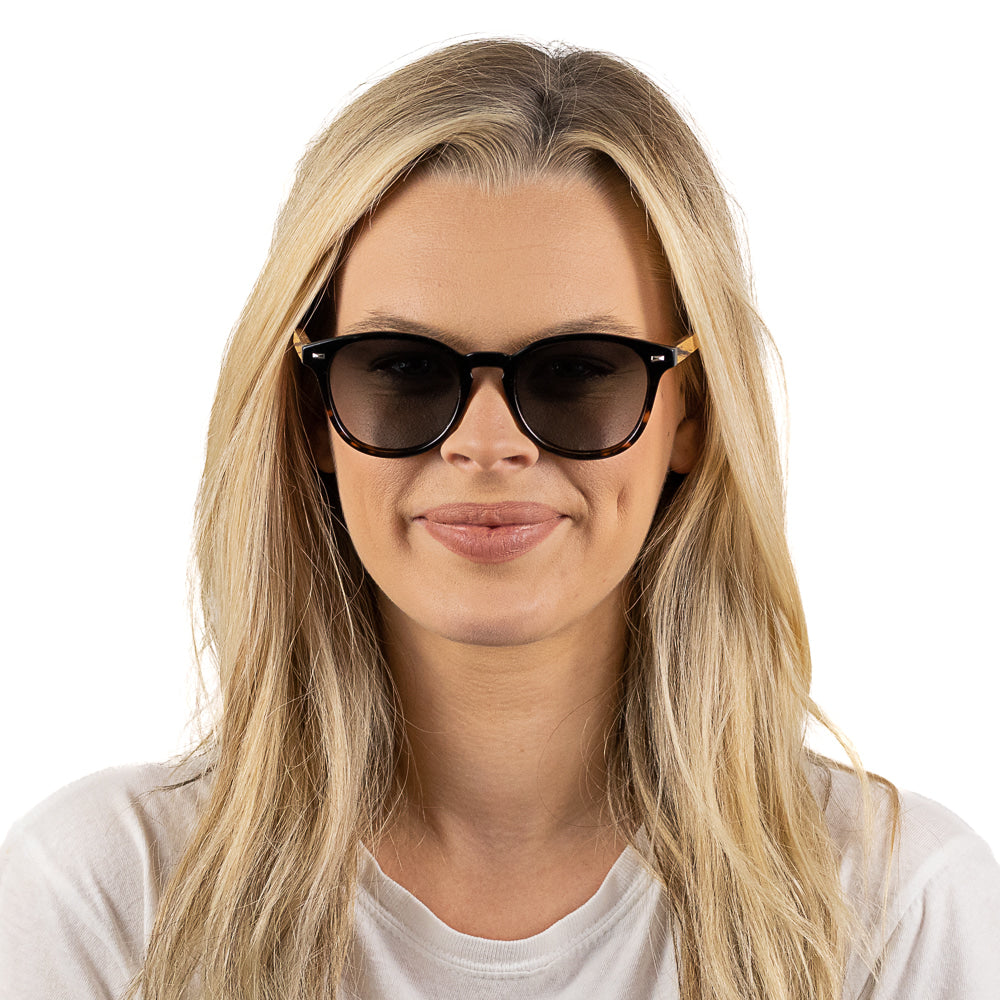 TAINE BLACK TORT l Round Polarised Sunglasses - Soek Fashion Eyewear Australia