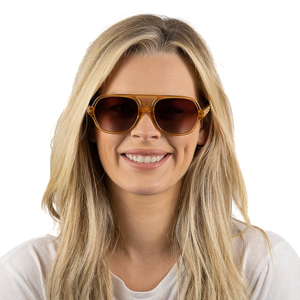 BILLY CLEAR BROWN Sunglasses l Wooden Arms - Soek Fashion Eyewear Australia