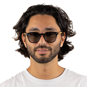 TAINE BLACK TORT l Round Polarised Sunglasses - Soek Fashion Eyewear Australia