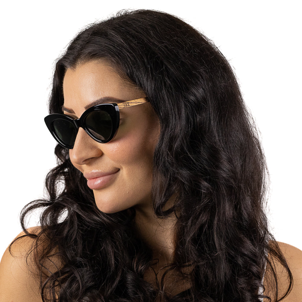 SAVANNAH MIDNIGHT l Black Sunglasses l Polarised Lens - Soek Fashion Eyewear Australia
