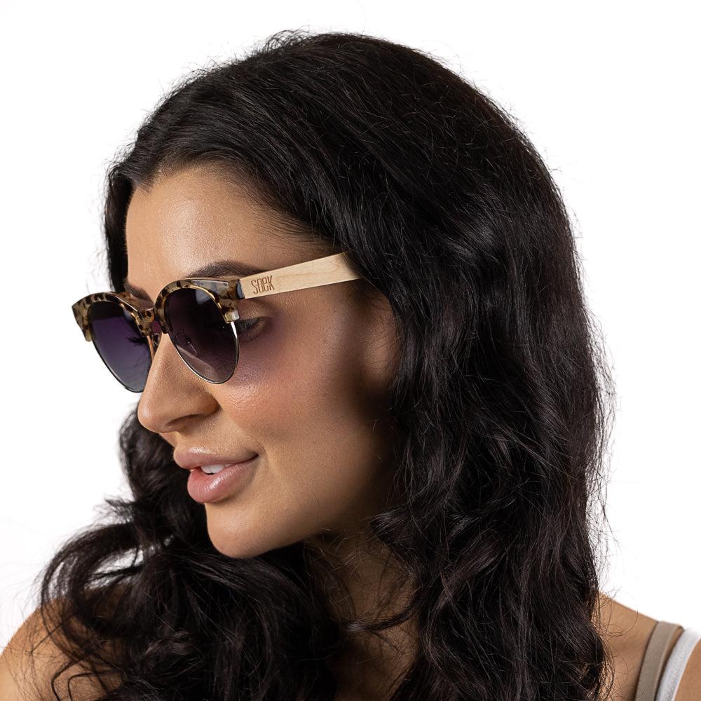 OLIVE TORT l Grey Lens l White Maple Arms - Soek Fashion Eyewear Australia