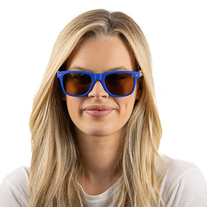 BRONTE Polarised Lens l Blue Striped Wooden Arms - Soek Fashion Eyewear Australia
