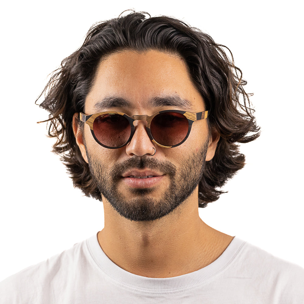DRIFTER Maple l Ebony Frame l Brown Gradient Lens - Soek Fashion Eyewear Australia