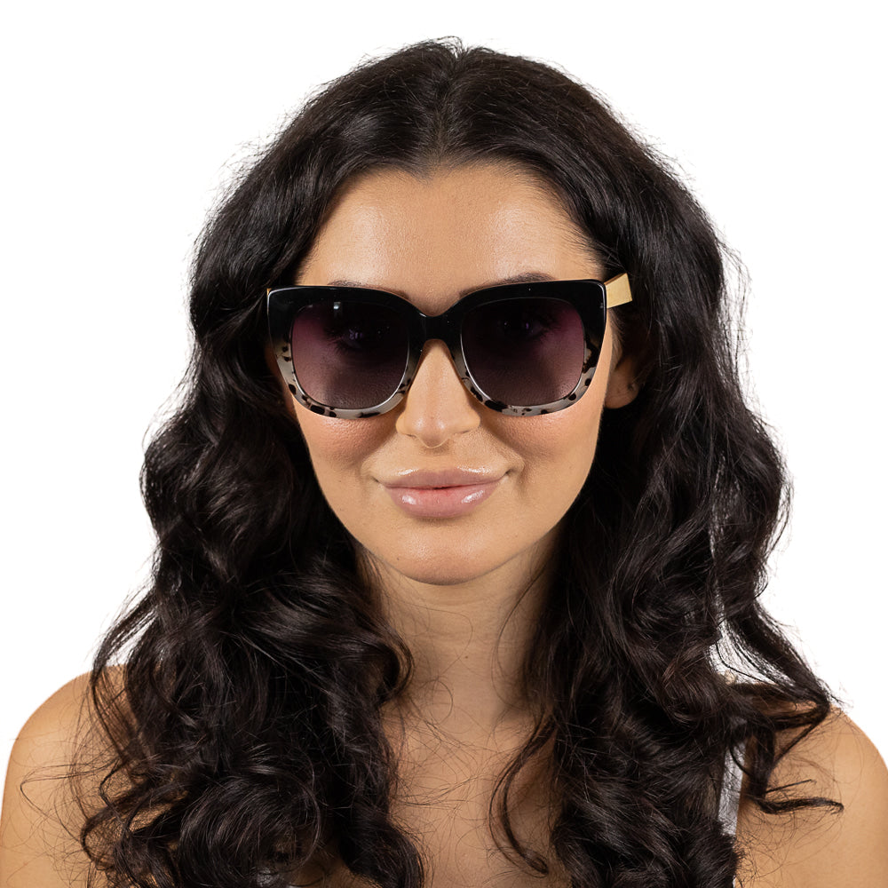Magnifying SUN READER l RIVIERA BLACK/IVORY - Soek Fashion Eyewear Australia