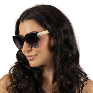 Magnifying SUN READER l RIVIERA BLACK/IVORY - Soek Fashion Eyewear Australia