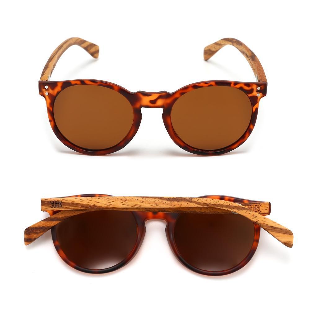 NOOSA  Brown Lenses l Walnut Wooden Arms - Soek Fashion Eyewear Australia