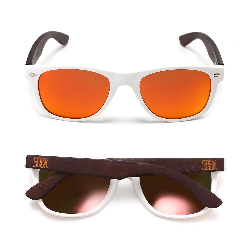 LITTLE BELLS l Kids Bamboo Sunglasses l Red Polarised Lens - Soek Fashion Eyewear Australia
