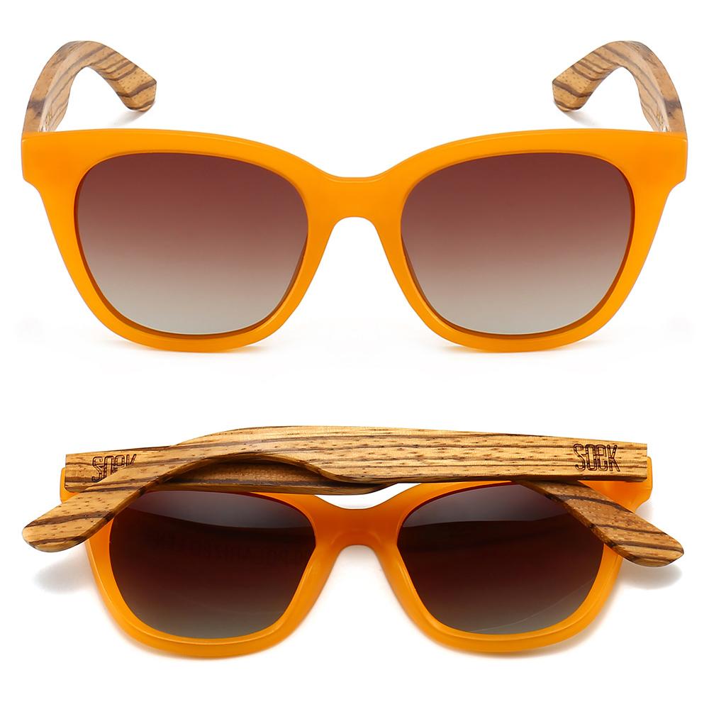 LILA GRACE BURNT ORANGE l Brown Gradient Lens l Walnut Arms - Soek Fashion Eyewear Australia