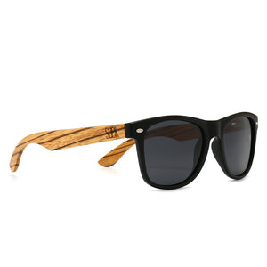 BALMORAL I Black Polarised Lens l Walnut Arms - Soek Fashion Eyewear Australia
