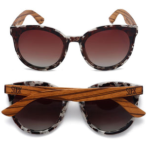 BELLA IVORY TORTOISE l Black Graduated Lens l Walnut Arms - Soek Fashion Eyewear New Zealand