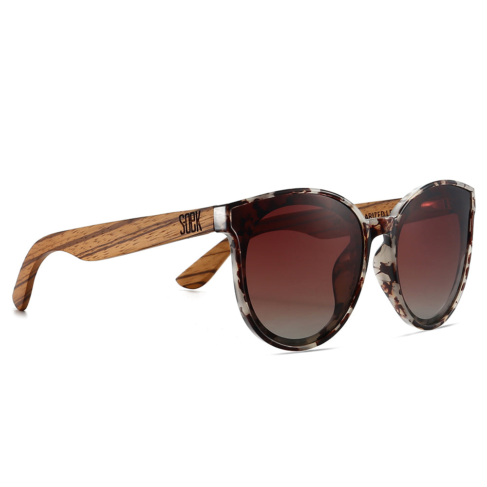 BELLA IVORY TORTOISE l Black Graduated Lens l Walnut Arms - Soek Fashion Eyewear Australia