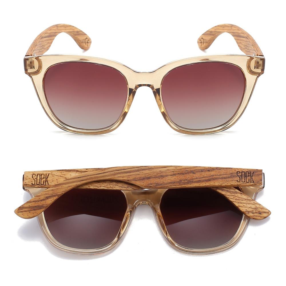 LILA GRACE CHAMPAGNE l Brown Gradient Lens l Walnut Arms - Soek Fashion Eyewear New Zealand