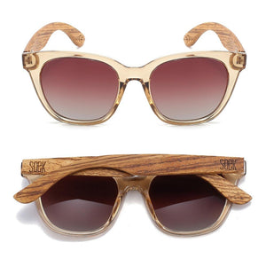 LILA GRACE CHAMPAGNE l Brown Gradient Lens l Walnut Arms - Soek Fashion Eyewear New Zealand