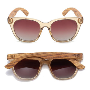 LILA GRACE CHAMPAGNE l Brown Gradient Lens l Walnut Arms - Soek Fashion Eyewear New Zealand