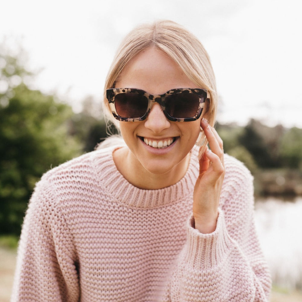ZAHRA OPAL TORT l Brown Graduated l White Maple Arms - Soek Fashion Eyewear Australia