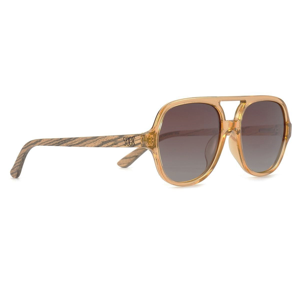 BILLY CLEAR BROWN Sunglasses l Wooden Arms - Soek Fashion Eyewear Australia