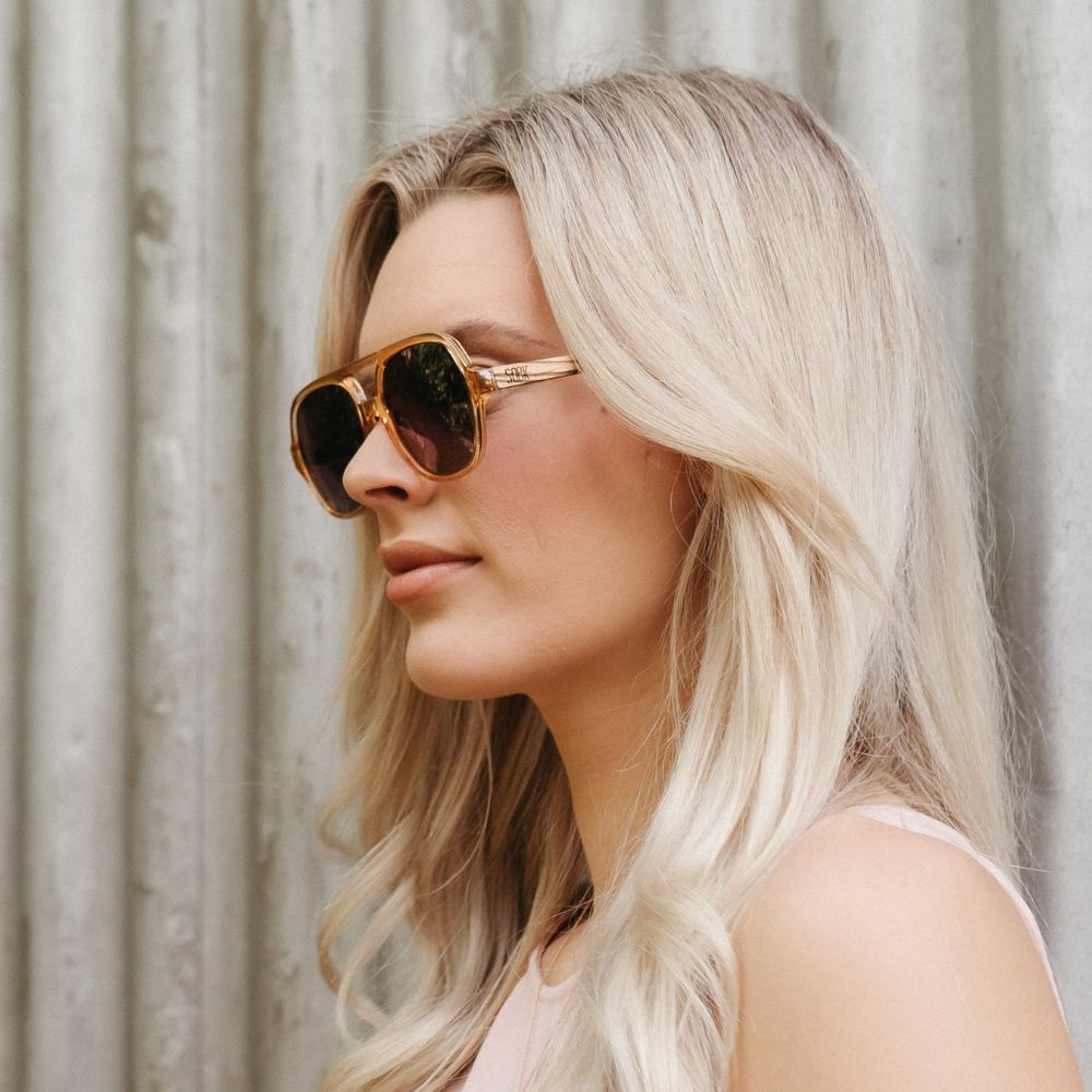 BILLY CLEAR BROWN Sunglasses l Wooden Arms - Soek Fashion Eyewear Australia