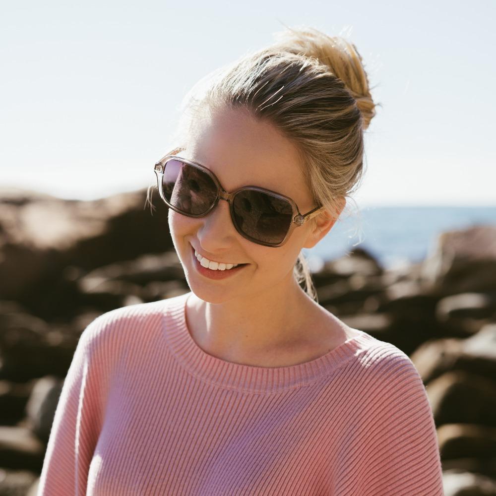 SCARLETT GREY MIST Grey Lens l Walnut Wood Arms - Soek Fashion Eyewear New Zealand