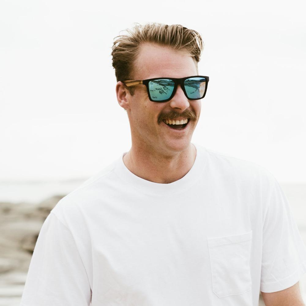 FORRESTERS Blue Reflective Lens l Walnut Arms - Soek Fashion Eyewear New Zealand