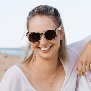 LILA GRACE IVORY TORTOISE l Brown Lens l White Maple Arms - Soek Fashion Eyewear New Zealand