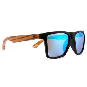 FORRESTERS l Blue Reflective Lens l Walnut Arms - Soek Fashion Eyewear Australia