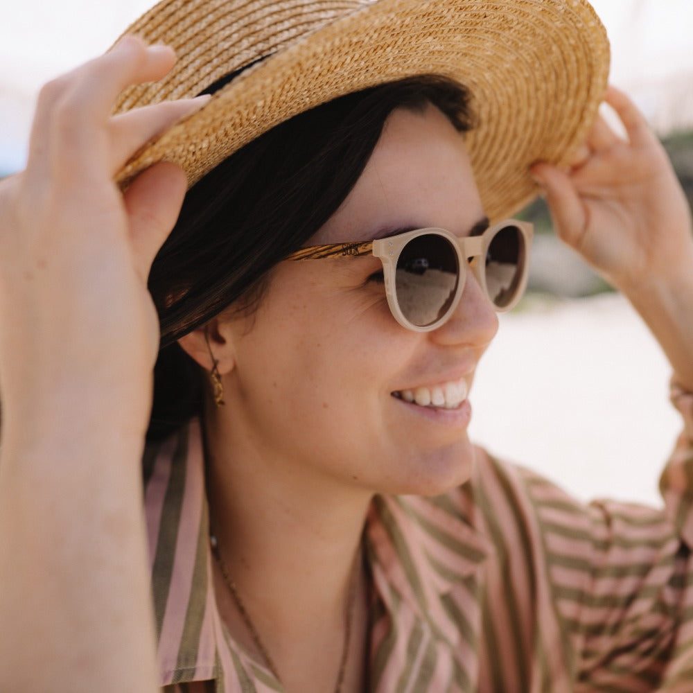 FRASER Brown Polarised Lens l Walnut Arms - Soek Fashion Eyewear Australia