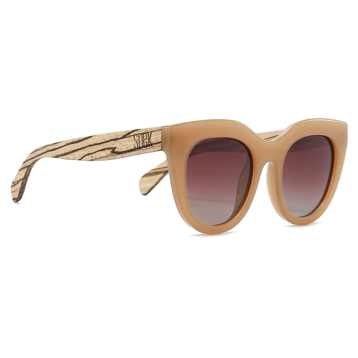 MILLA CARAMEL Brown Gradient Lens l Walnut Arms - Soek Fashion Eyewear New Zealand