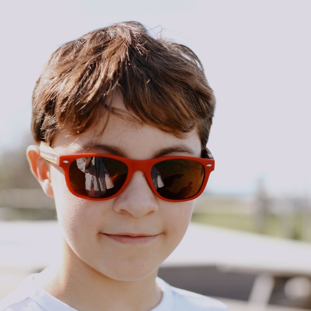 LITTLE AVALON KIDS Red Sunnies l Polarised Lens - Age 7-10 - Soek Fashion Eyewear New Zealand