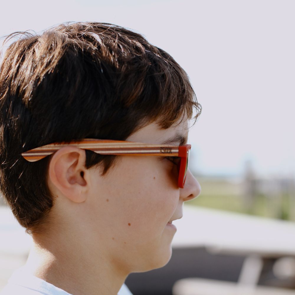 LITTLE AVALON KIDS Red Sunnies l Polarised Lens - Age 7-10 - Soek Fashion Eyewear New Zealand