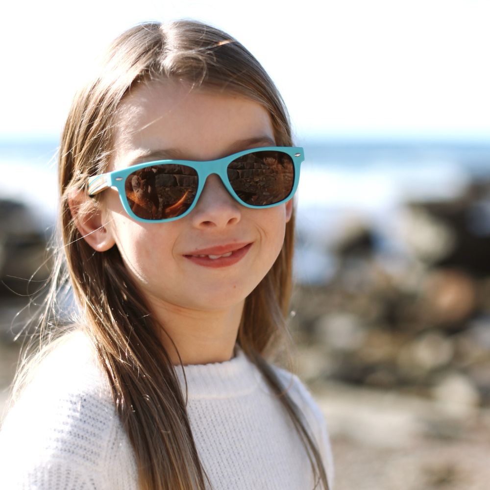 LITTLE SHELLY KIDS Polarised Sunnies l Striped Arms l Age 7-10 - Soek Fashion Eyewear New Zealand