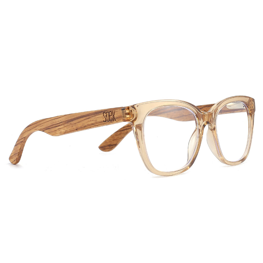LILA GRACE CHAMPAGNE l Wooden Magnifying Blue Light Reader - Soek Fashion Eyewear Australia