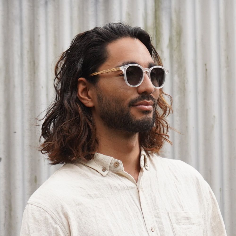 TAINE FROST l Clear Sunglasses l Polarised Lens - Soek Fashion Eyewear Australia