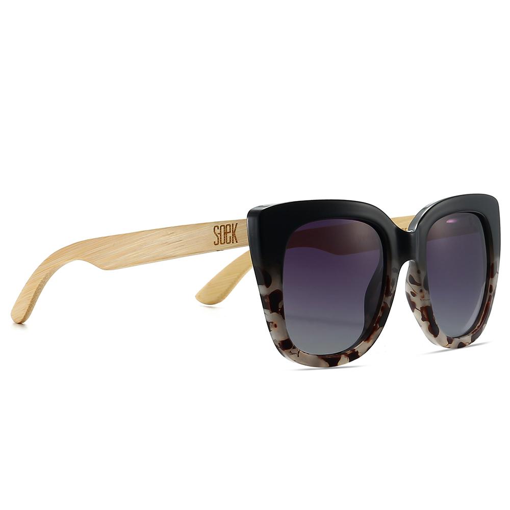 RIVIERA BLACK IVORY TORT Black Gradient Lens l White Maple Arms - Soek Fashion Eyewear New Zealand