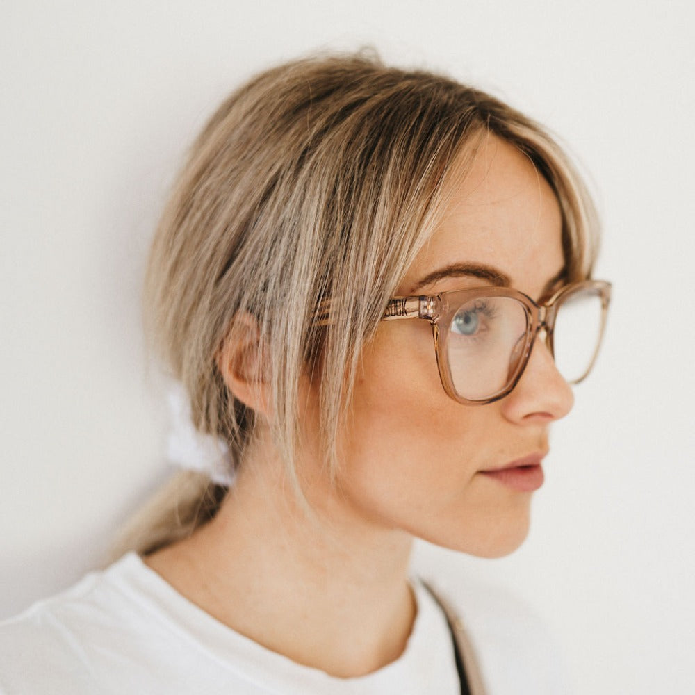 LILA GRACE CHAMPAGNE l Wooden Magnifying Blue Light Reader - Soek Fashion Eyewear Australia
